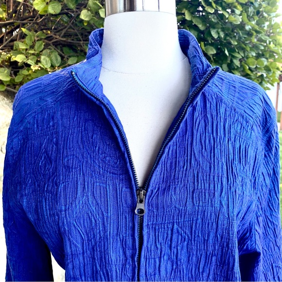 Chico’s Long Sleeve Full Zip Up Lightweight Blue Jacket Size 3 - Picture 8 of 16